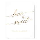 Elegant Gold Calligraphy Love is Sweet Sign
