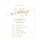 Elegant Gold Calligraphy Order of Events