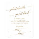 Elegant Gold Calligraphy Photobooth Guest Book