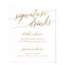 Elegant Gold Calligraphy Signature Drinks Sign