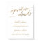 Elegant Gold Calligraphy Signature Drinks Sign
