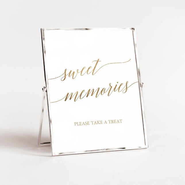 Elegant Gold Calligraphy Sweet Memories Sign (Creator Uploaded)