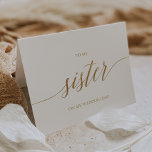 Elegant Gold Calligraphy To My Sister Card<br><div class="desc">This elegant gold calligraphy to my sister card is perfect for a simple wedding. The neutral design features a minimalist card decorated with romantic and whimsical faux gold foil typography. Please Note: This design does not feature real gold foil. It is a high quality graphic made to look like gold...</div>