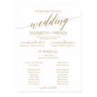 Elegant Gold Calligraphy Wedding Program