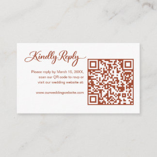 Elegant Gold Calligraphy Wedding Website RSVP Enclosure Card