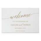 Elegant Gold Calligraphy Wedding Welcome