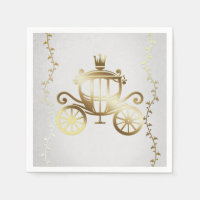 Elegant Gold Carriage White Storybook Royal