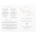 Elegant Gold Catholic Wedding Program Full Mass