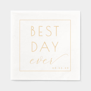 Elegant Gold Celebration Message Foil Napkins