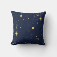Elegant Gold Celestial Moon & Stars Seamless Patte
