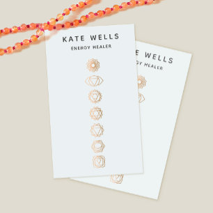 Elegant Gold Chakra Spiritual Energy Worker Business Card