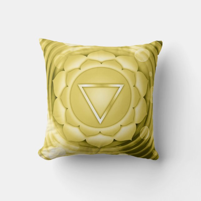 Elegant Gold Chakra Zen Yoga Spiritual Meditation Cushion (Front)
