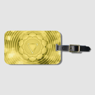 Elegant Gold Chakra Zen Yoga Spiritual Meditation Luggage Tag