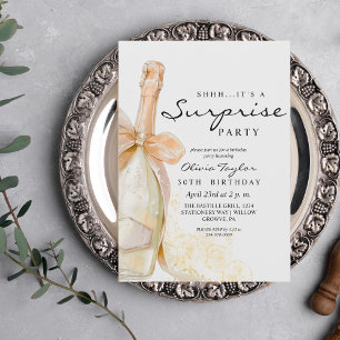 Elegant Gold Champagne 30th Birthday  Invitation