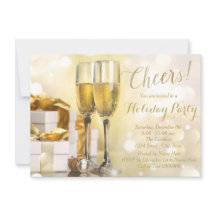 Elegant Gold Champagne Holiday Party