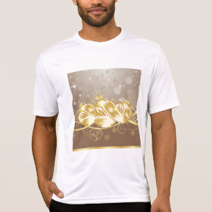 Elegant Gold Christmas Ornaments and Glitter T-Shirt