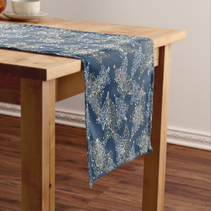 Elegant Gold Christmas Three Pattern  Short Table Runner