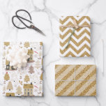 Elegant Gold Christmas Wrapping Paper Sheet<br><div class="desc">Reminder of what we love about Christmas .our favourite things about Christmas</div>