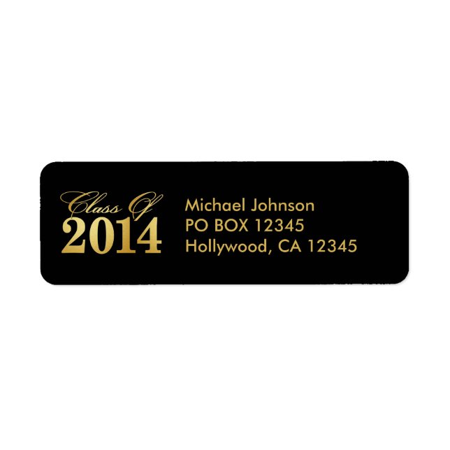 Elegant "Gold" Class of 2014 Graduation (Front)