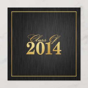 Elegant "Gold" Class of 2014 Graduation Invitation