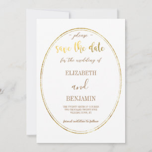 Elegant gold classy minimalist save the date