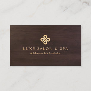 ELEGANT GOLD CLOVER LOGO for Salon, Spa Business Card