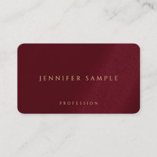 Elegant Gold Colour Text Rounded Corner Luxury Business Card