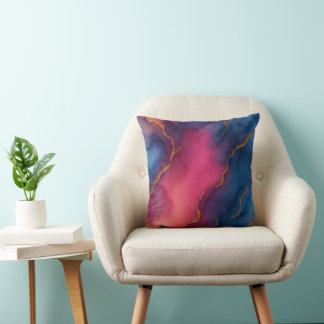 Elegant Gold & Colourful Pattern Decorative Cushion