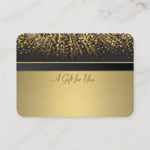 Elegant Gold Confetti Discount Card