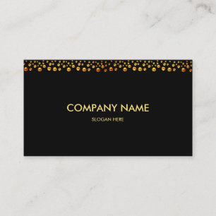 Elegant Gold Confetti Look Business Card