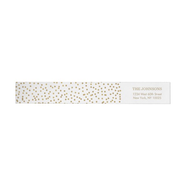 Elegant Gold Confetti Wrap Around Label (Individual)