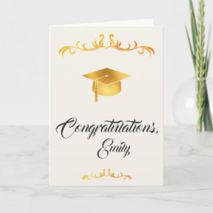 Elegant Gold Congratulations Graduate Graduation Card