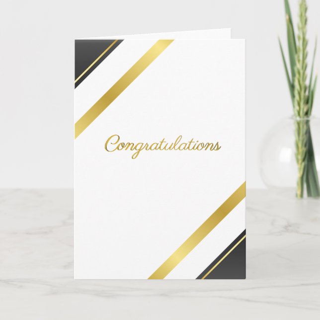 Elegant Gold Congratulations - Special Achievement Card (Front)