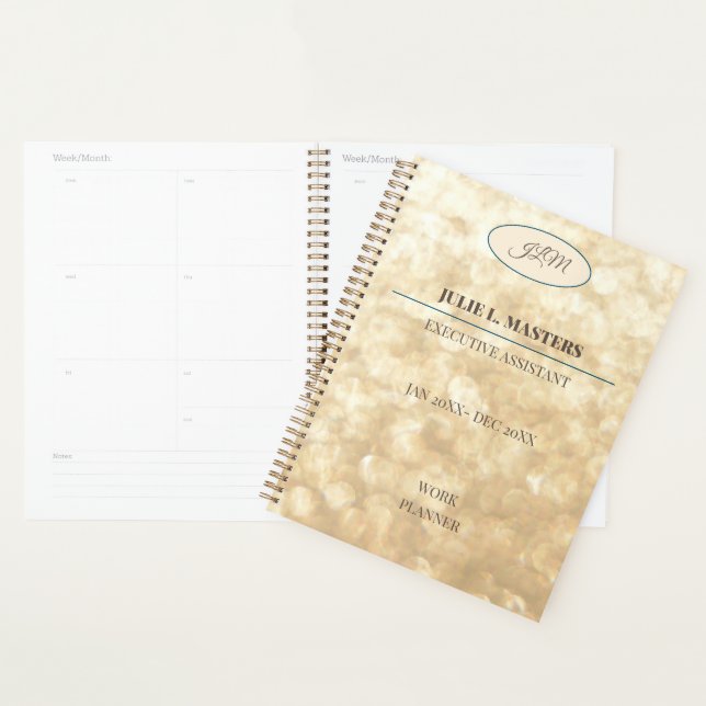 Elegant Gold Corporate Business Executive  Planner (Display)