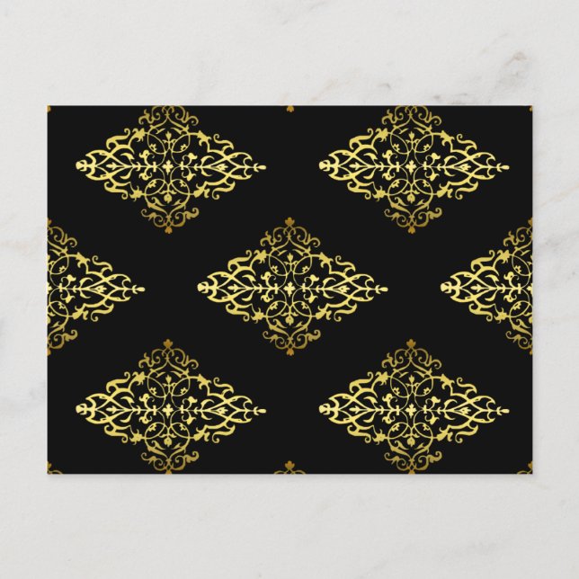 Elegant Gold Decoration Postcard (Front)