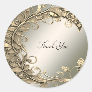 Elegant Gold Decorative Seal Wedding Sticker