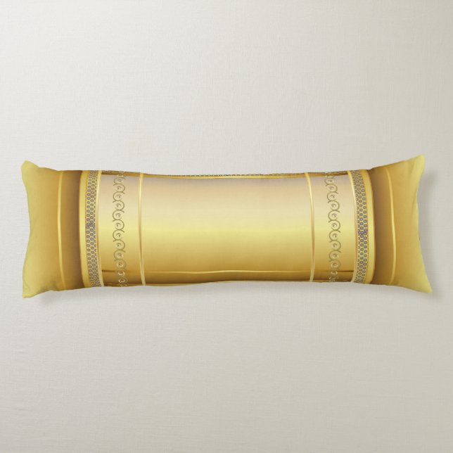 Elegant Gold Design Body Cushion (Back)