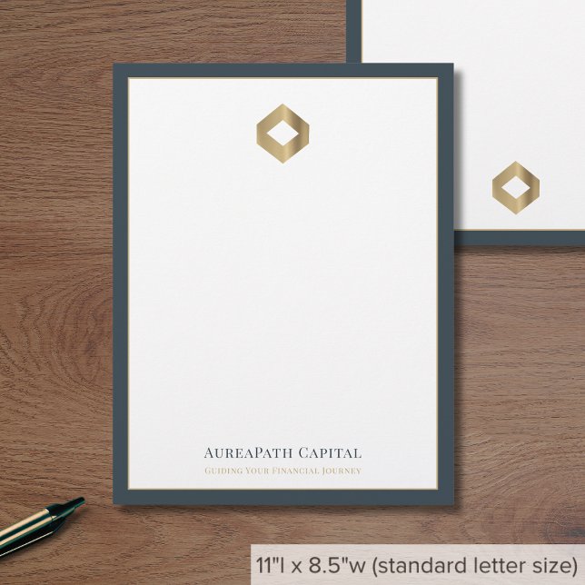 Elegant Gold Diamond Logo Custom Letterhead (Creator Uploaded)