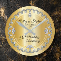 Elegant Gold Diamonds 50th Wedding Anniversary