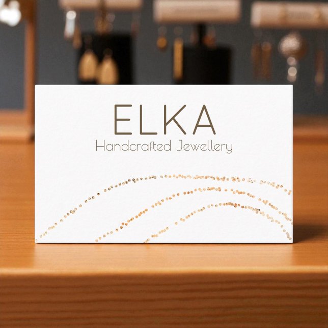 Elegant Gold Dots Designer Business Card (Creator Uploaded)