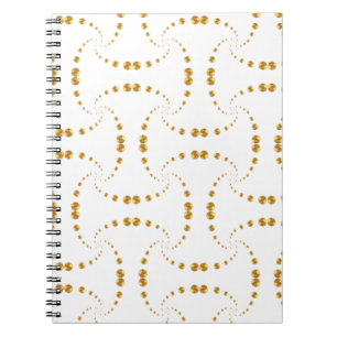 Elegant gold dots spiral notebook