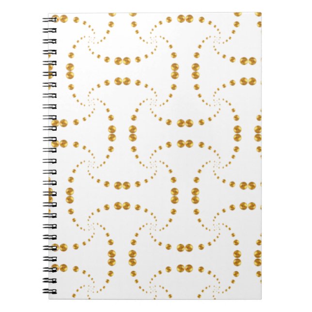 Elegant gold dots spiral notebook (Front)