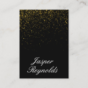 Elegant Gold Dust Black Lux Business Card