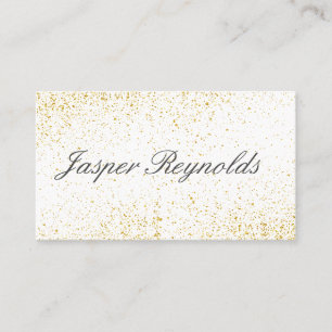 Elegant Gold Dust Black White Business Card