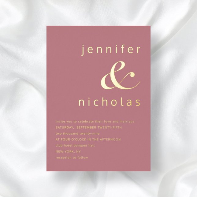 Elegant Gold Dusty Rose  Ampersand Wedding  (Creator Uploaded)