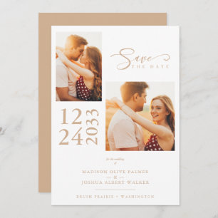 Elegant Gold Effect 2 Photos Sophisticated Wedding