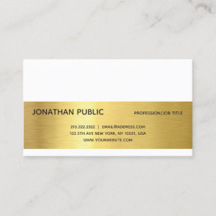 Elegant Gold Effect Modern Professional Plain Luxe Business Card