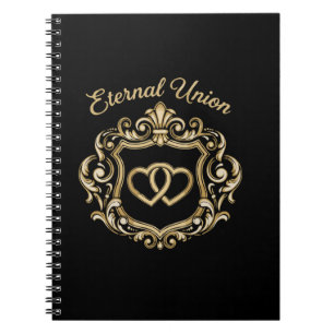 Elegant Gold Eternal Union Wedding Crest   Ornate  Notebook