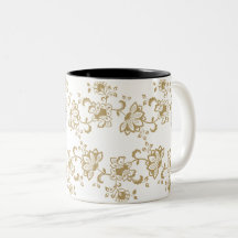 Elegant Gold Floral Botanical Pattern