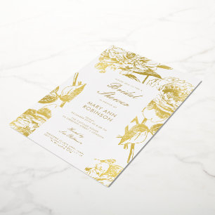 Elegant Gold Floral Bridal Shower